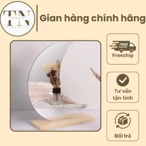 Gương chống vỡ decor phòng hình mây, hạt xoài và mặt trăng